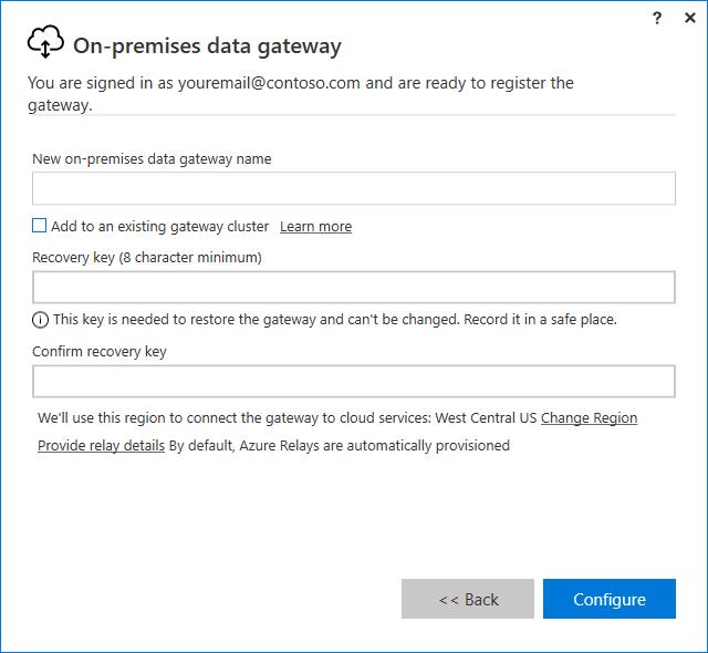Configuring Gateway - Power BI Data Gateway